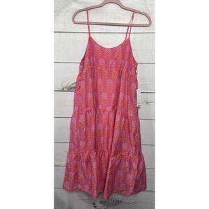 NWT J. Marie Size Medium Midi Maeve Pink Dress Adjustable Straps